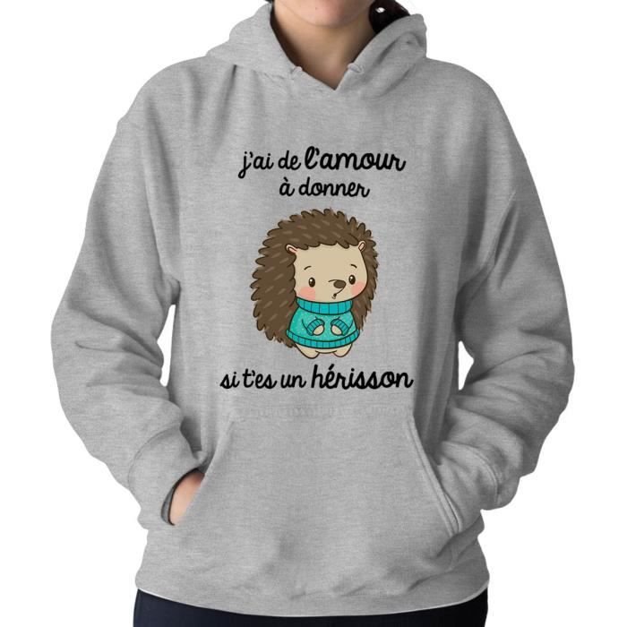 Sweat à Capuche Pétanque Avec Hérisson - Coupe Classique - 241 G - Pour Fans De Boules