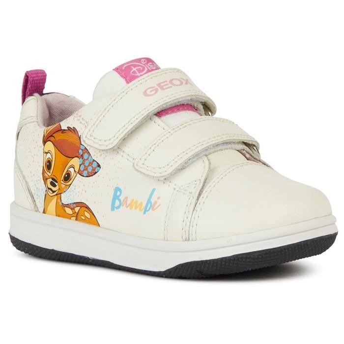 Bébé Basket Blanche Scratch Fille Basket GEOX B New Flick Girl A