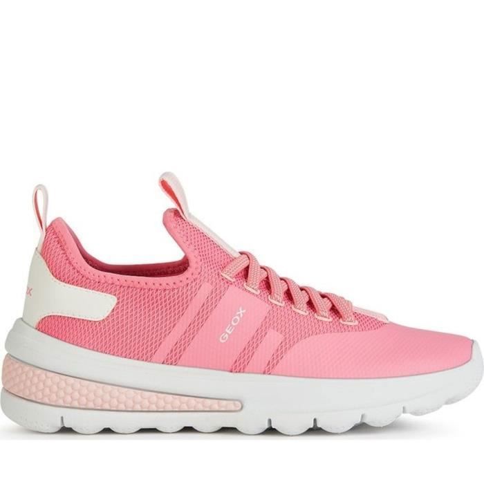 Geox Baskets - GEOX - ACTIVART SNEAKERS LT CORAL WHITE - Fermeture lacets - Fille - Orange