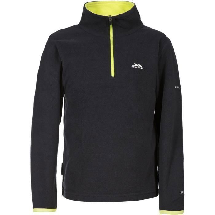 Sweat Polaire Homme Trespass, Bleu, Taille L, 1/2 Zip, Col Montant, Polyester, Très Bon état