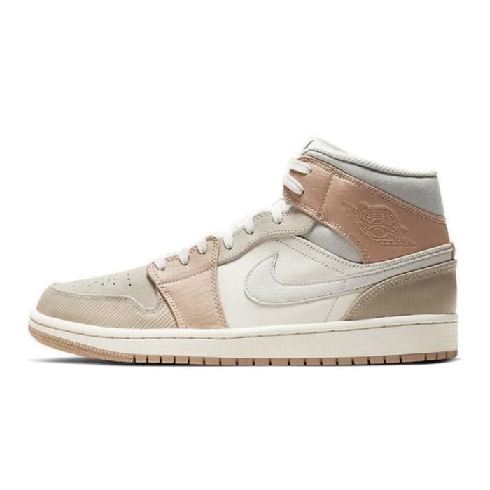 Air Jordan 1 Mid Milan Baskets pour Hommes et Femme - STYLE CV3044-100 Kaki  clair / gris clair / blanc laiteux - Cdiscount Chaussures