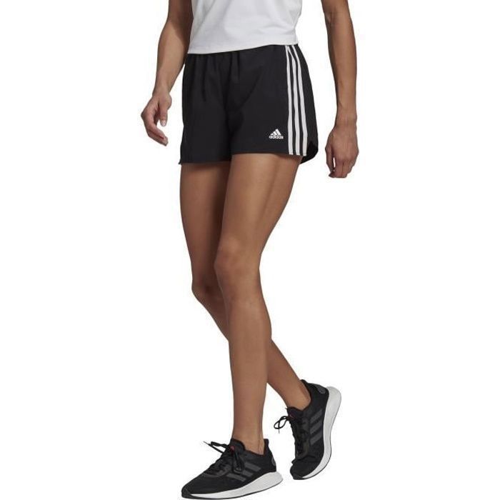 Adidas Short pour Femme Primeblue Designed 2 Move Woven 3-Stripes Sport Noir