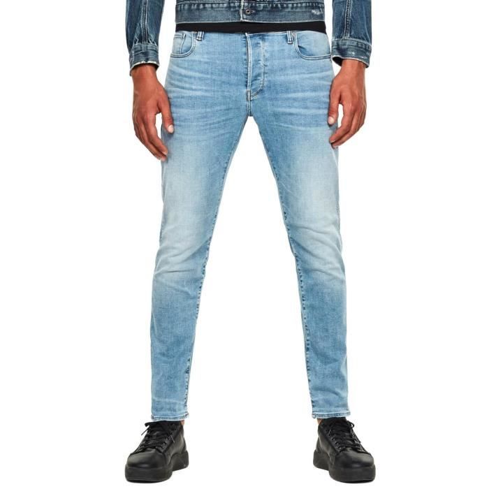 Jeans G-Star 3301 Bleu pour Homme