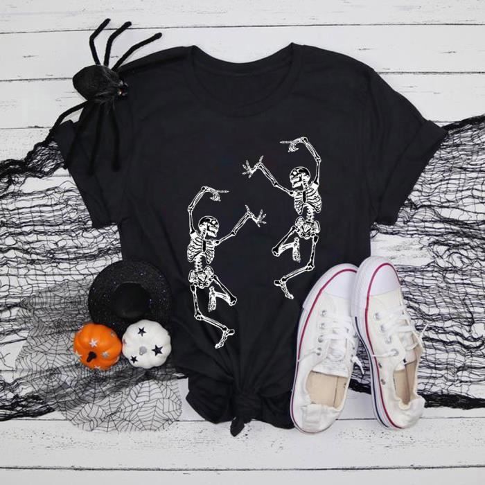 Halloween Sweatshirt Femme Col Rond - Pull Imprimé Halloween Manches Longues Casual Automne Hiver 2024