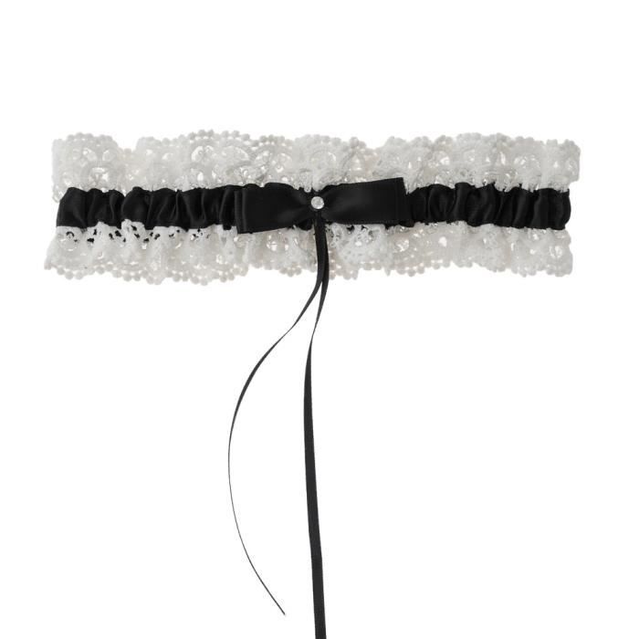 Bas De Jarretière Transparent Spotlight Avec Motif Floral - Taille Unique, Noir, Neuf Avec étiquettes