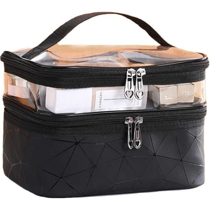 Trousse De Toilette Voyage Spacieuse En Velours - Grande Capacité Pour Maquillage Et Produits Beauté