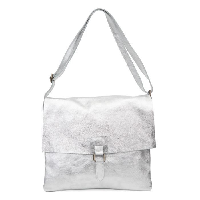 Sac clearance bandoulière argenté