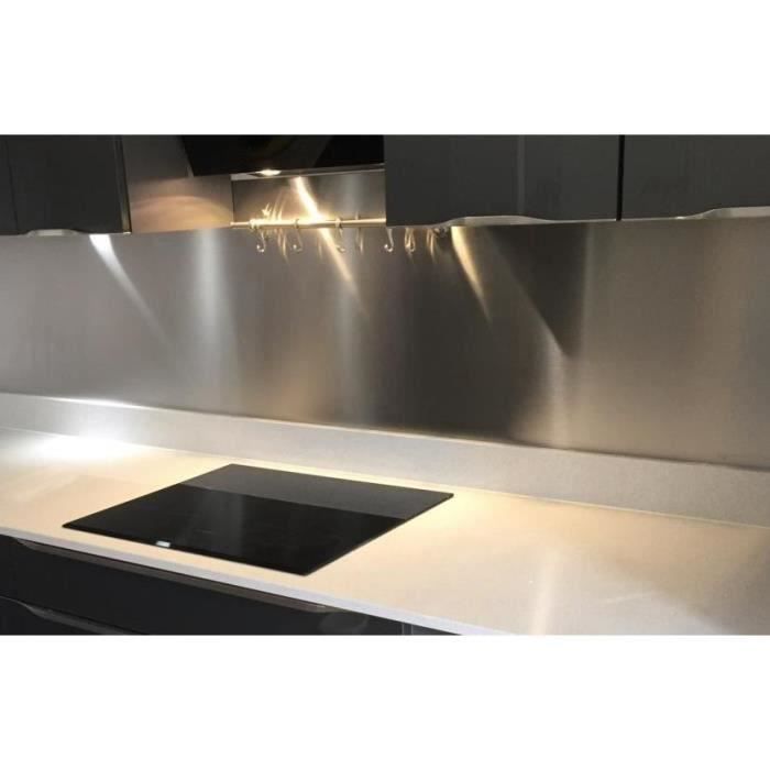CREDENCE EN INOX PLAKINOX Adhésive 1 mm 60 x 70 cm INOX BROSSE Magnetique 