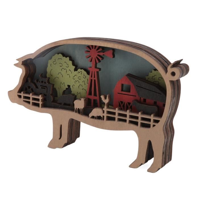 Milisten Horloge Éducative Bois Diy Pour Garçon Fille