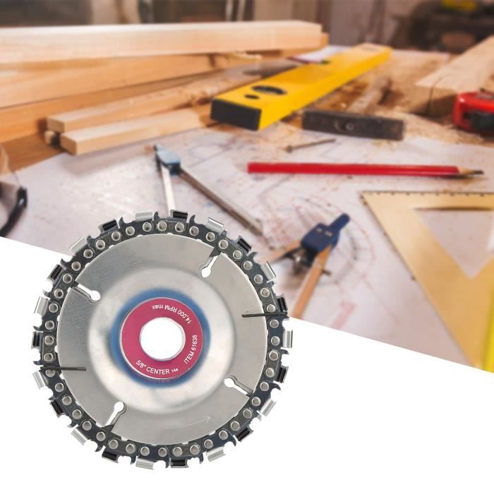 KtbeYTi 4 Pièces Disques De Meulage Bois Meuleuse 22.2mm - Lames Sculpture Et Ponçage Pour Meuleuses D'Angle 115/125mm