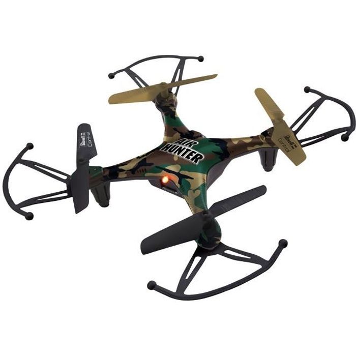 Drone Quadrocoptère AIR HUNTER - Radiocommandé 4 voies 2,4 GHz intérieur/extérieur - REVELL CONTROL