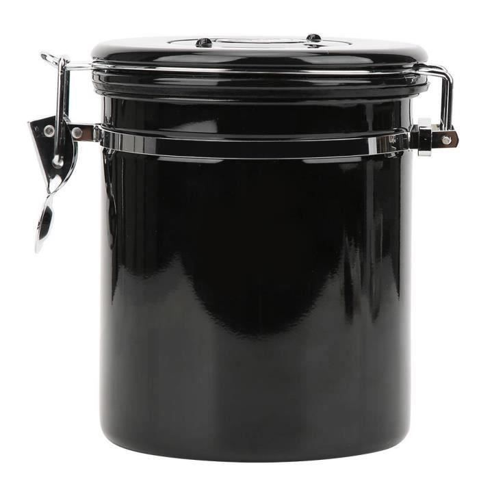 Best-seller Pot de stockage en verre pour grains de café Support de présentation en bois pour grains de café fleur thé