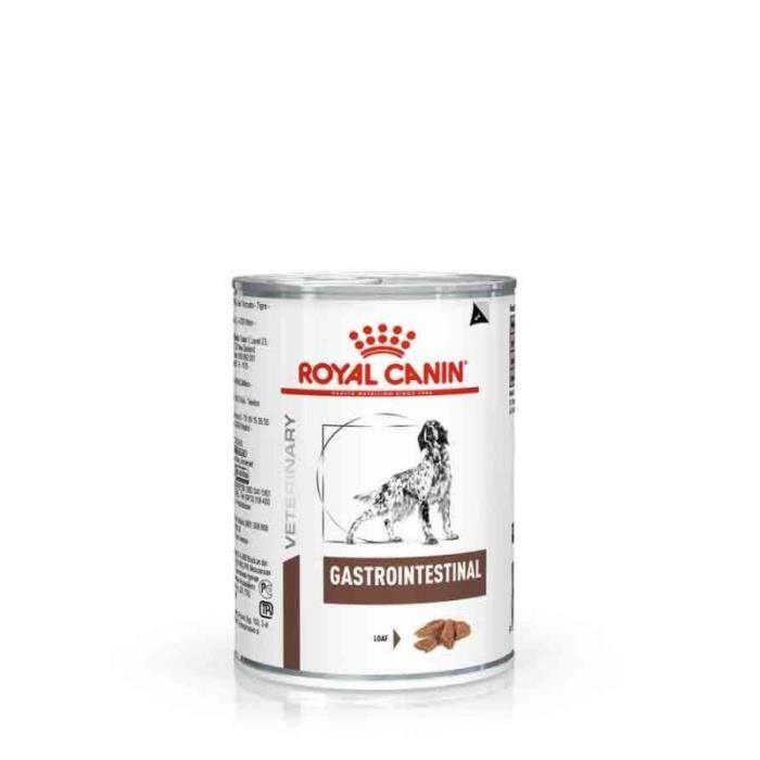 Meilleurs prix pour Patée chien VETERINARY DOG GASTROINTESTINAL (boite 12x410g) - Royal Canin 12*400 g
