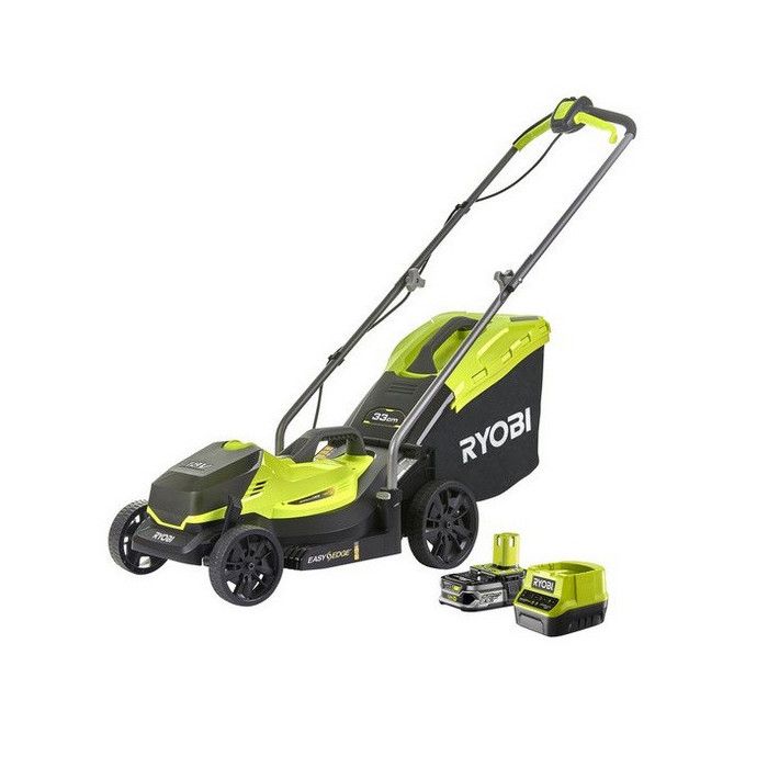 Tondeuse sur batterie RYOBI One+ RLM18C33B25 Ø coupe 33 cm ramassage et mulching