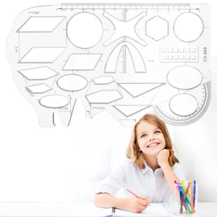 COHEALI 2 Pièces Règle Roulante Multifonction Plastique Pour