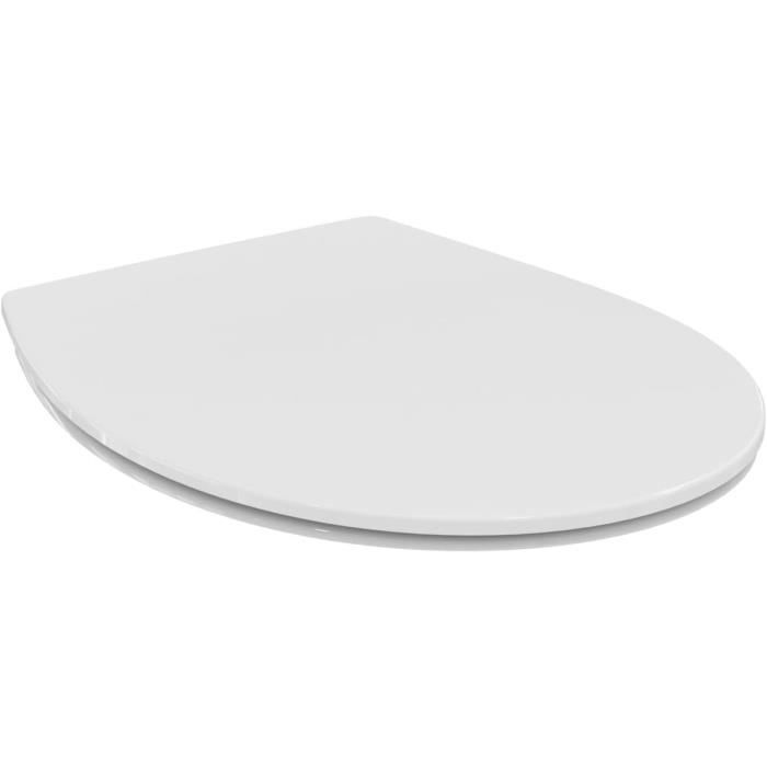 Abattant WC Blanc Universel Clipsable - Lunette Toilettes Frein De Chute - NOYON & THIEBAULT