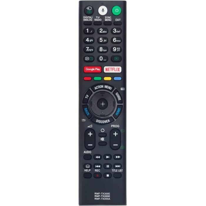 Télécommande RMF-TX521E Pour Smart TV Sony (Freeview, Google Assist) - Compatible Plusieurs Modèles
