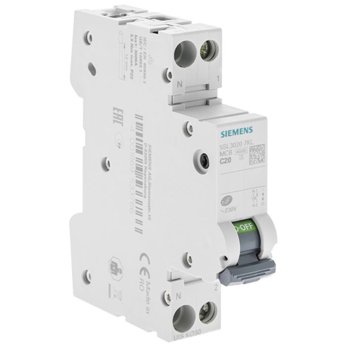 SIEMENS Disjoncteur Ph+N courbe C 4.5kA 7 - vue 3