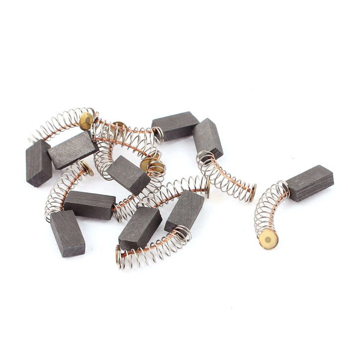 2 Balais De Charbon Moteur Génériques Noirs - Kit De Rechange Neuf