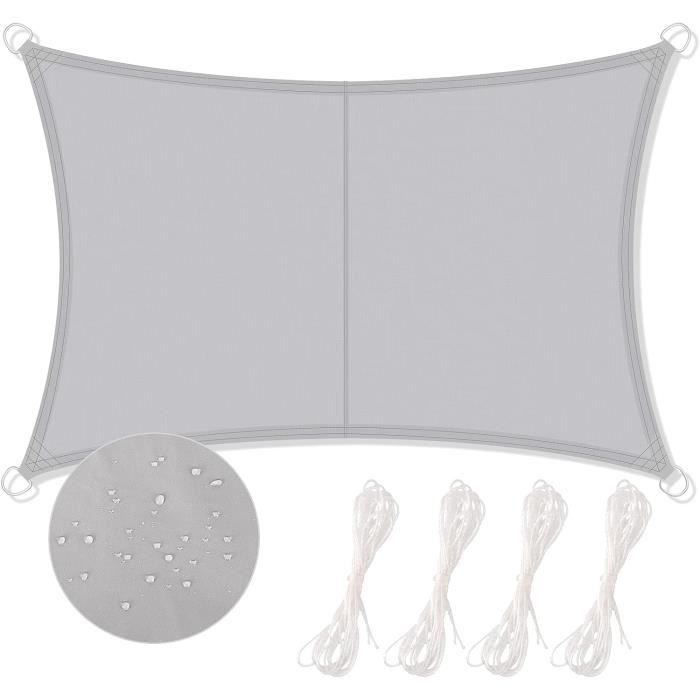 Voile D'Ombrage Rectangulaire DIDUDE 2x3m - Imperméable UV Protection Pour Jardin
