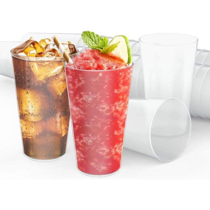 Lot De 5 Gobelets Plastique Réutilisables 710ml & 500ml Avec Couvercles Et Pailles - Parfaits Pour Enfants, Camping Et Fêtes