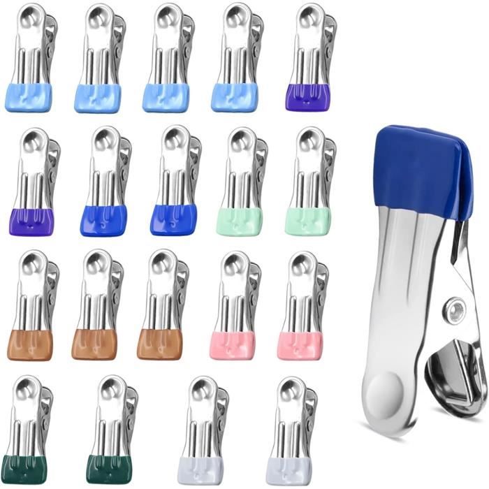 Lot De 20 Pinces à Linge En Inox - Antirouille, Coupe-vent - Pour Vêtements, Serviettes, Déco - 6