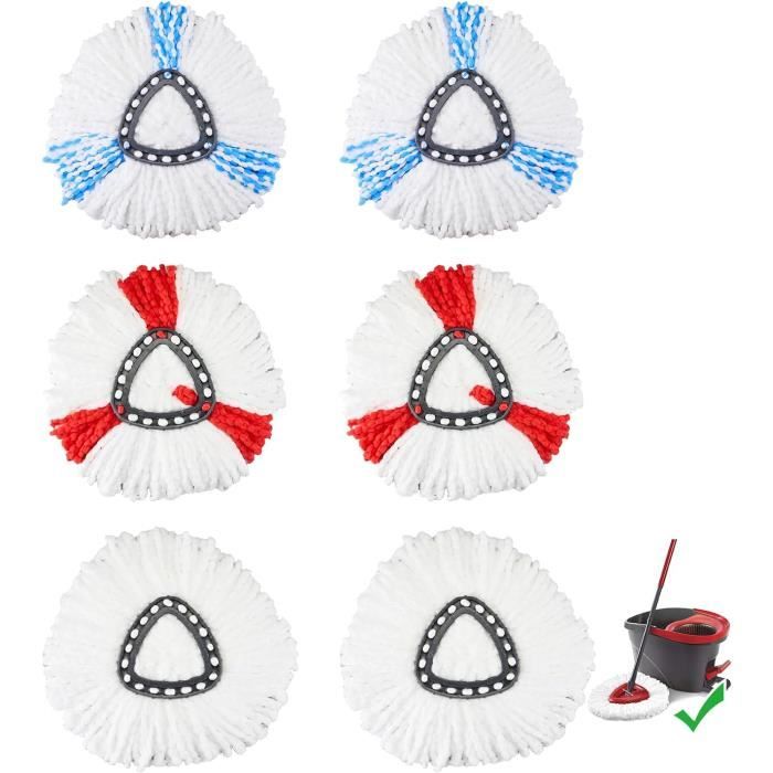 Balai Rotatif 360° Fineo EasyClean – 5 Têtes Microfibre Lavables – Télescopique, Pour Sols, Murs Et Vitres