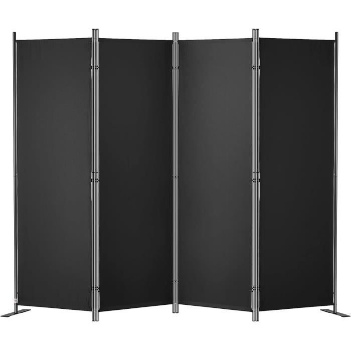 Support Base Paravent Pliant Veemoon 2 Pièces - Pieds Écran Partition En Plastique Noir