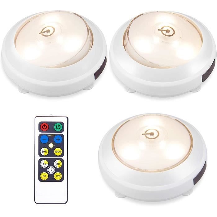 HONWELL Lape De Plafonnier Sans Fil à Piles, Plafonnier LED Avec