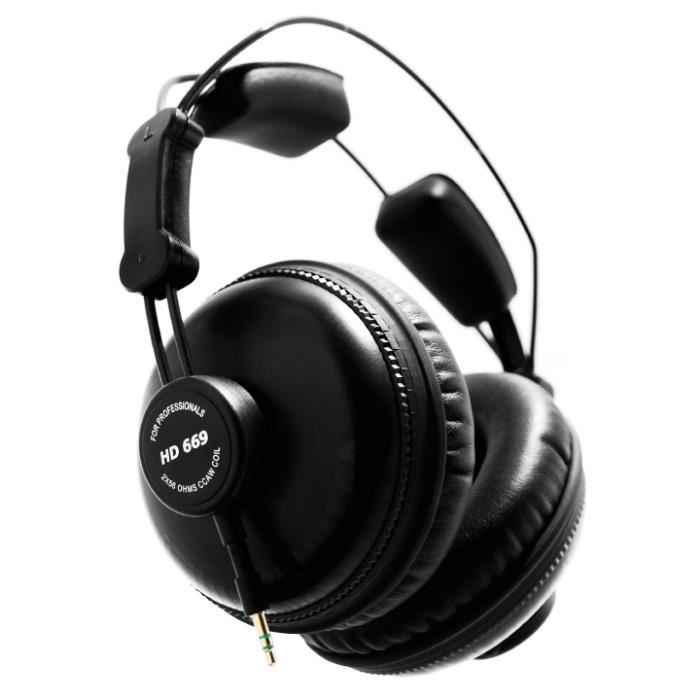 Casque audio - Superlux - HD669 - Supra-aural - 10-30000 Hz - 98 dB - Noir