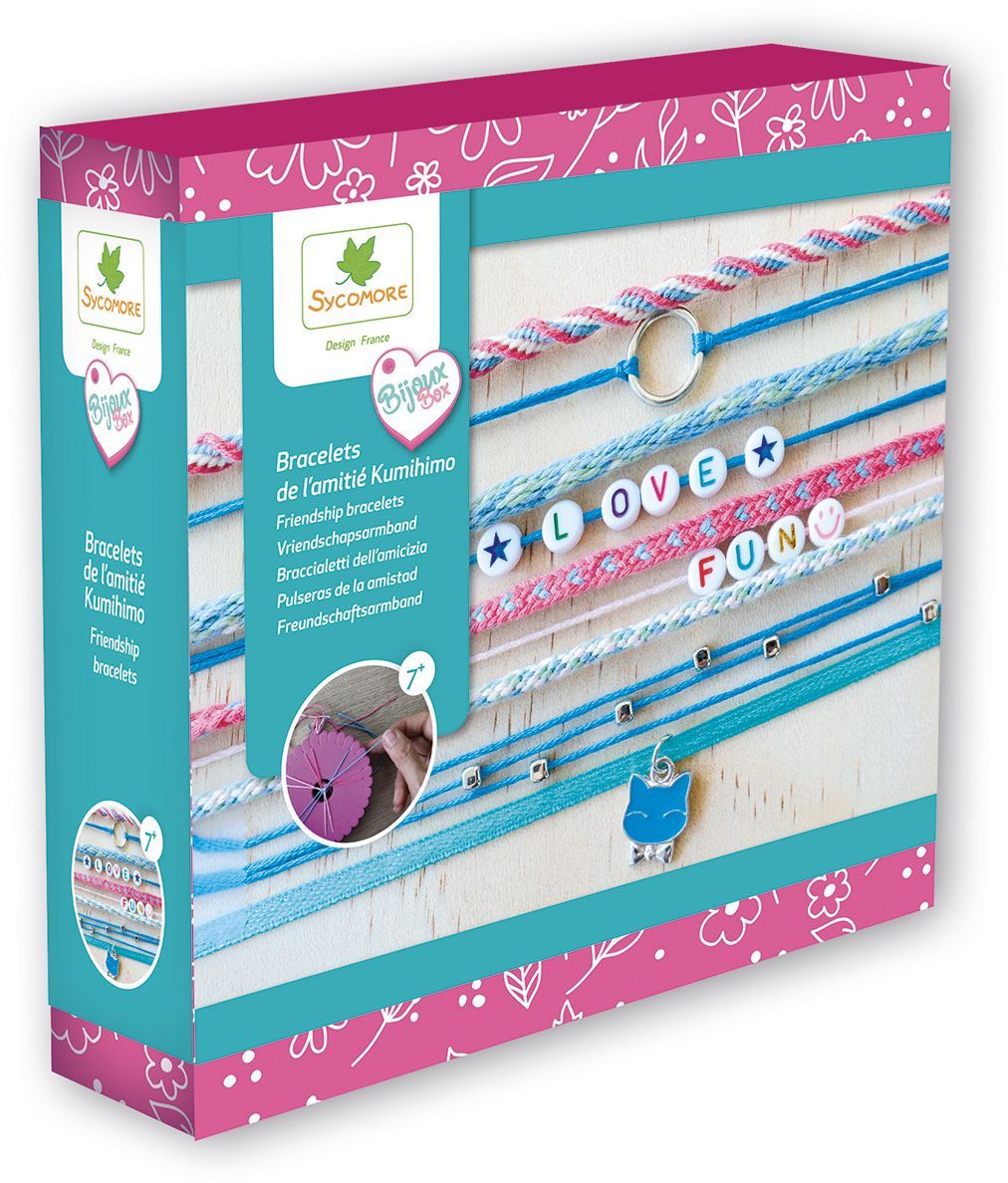 SYCOMORE- CREE 8 BRACELETS D'AMITIÉ KUMIHIMO (tressage japonais)