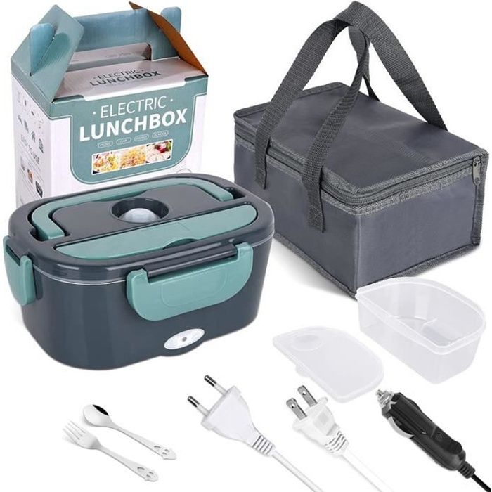 Lunch Box Chauffante Électrique (1.5L/55W), Boite Isotherme Repas Chaud  Portable