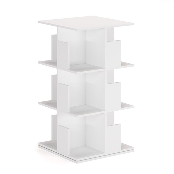 Bibliothèque Blanche Vicco Luigi Avec Banc - 5 étagères, 72x79x30,7 Cm - Neuf En Carton