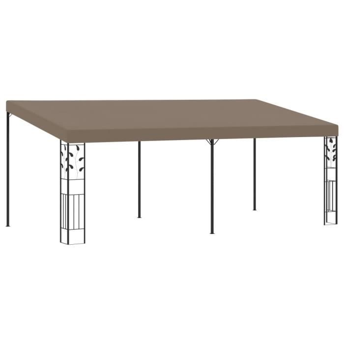 vidaXL Belvédère mural 6x3x25 m Taupe