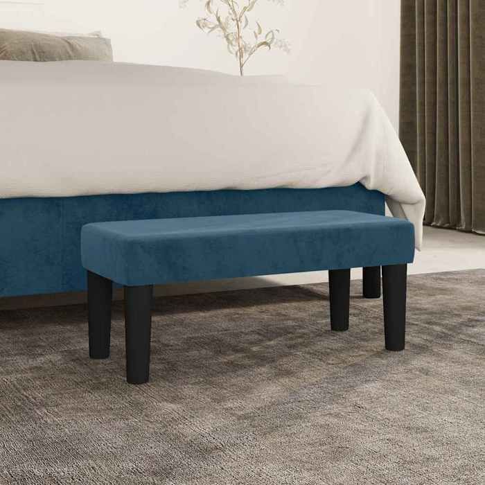 vidaXL Banc Bleu foncé 70x30x30 cm Velours 346642
