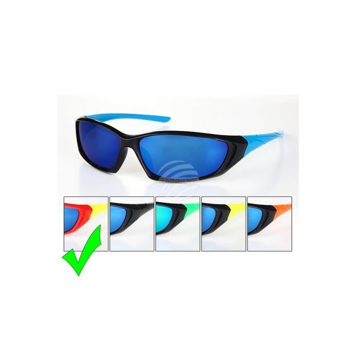 Lunette de soleil enfant Viper Sport Rouge Chrome reflet Miroir K 103 Achat Vente lunettes de soleil Enfant Rouge Cdiscount