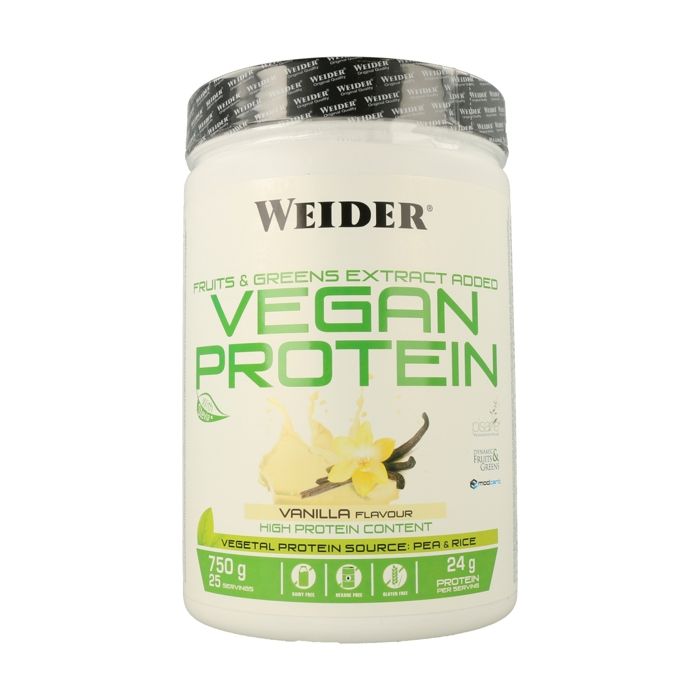 Weider Vegan Protein 750 Gr - Formula Mejorada Sabor Vainilla