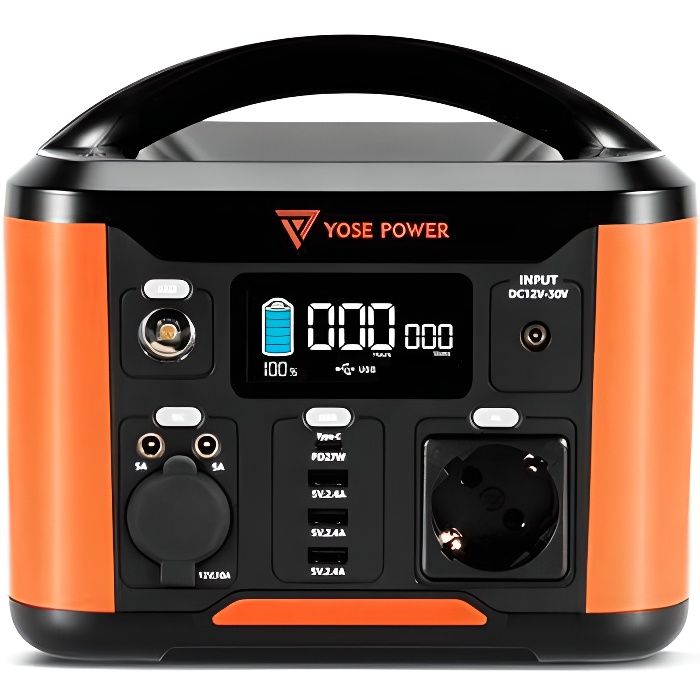 YOSE POWER Générateur Solaire Portable 388Wh/300W, Power Station 108000mAh, pour Pique-nique voyage camping