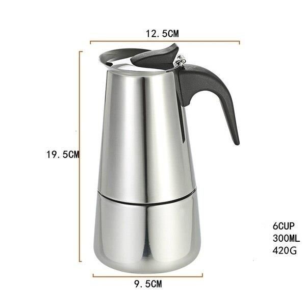 Cafetière Italienne 50ml Mini Moka à Bec Unique - Cafetière Camping Induction Expresso Portable