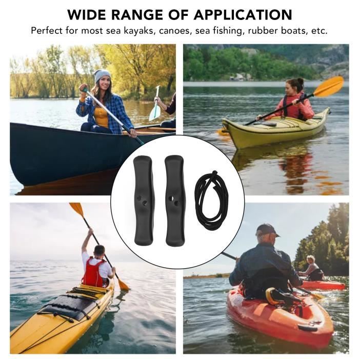 Poignées De Transport Latérales Noires Pour Kayak, Canoë Et Bateau - Lot De 4