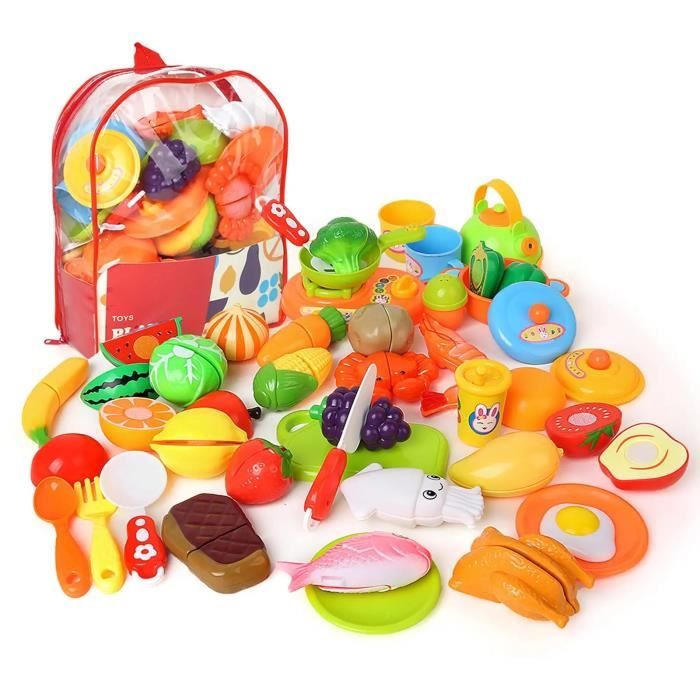 Kits de cuisine pour enfants, légumes et fruits, jouets alimentaires,  jouets éducatifs pour garçons et filles 3 4 5 6+