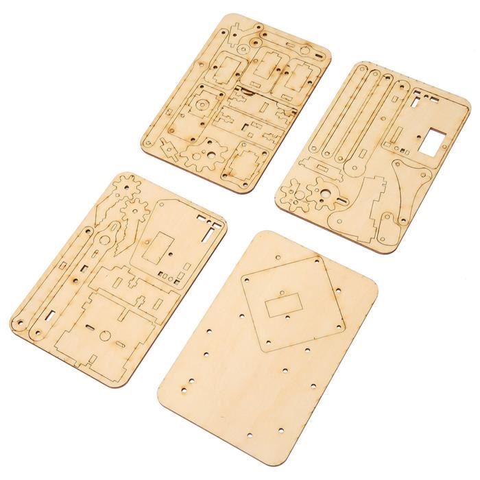 Kit Bras Robotique 4 DOF En Bois – Avec 4 Servos SG90 – Modèle SNAM1500 – DIY Pour Bricoleurs Et étudiants