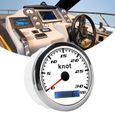 HURRISE Compteur de vitesse GPS Compteur de vitesse pointeur GPS 0-30 nœuds en acier inoxydable IP67 étanche pour bateau de camion-1