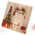 1PC Rideau imperméable Vivid d'Arbre de Noël pour Chambre Salon Balcon rideau - double rideaux rideau - store - accessoire-1