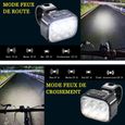 Éclairage Vélo - Lumière Vélo - Avant et Arrière - Rechargeable - 8+12 Modes de Luminosité - Puissante - Autonomie Longue - RIWILL®-1