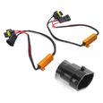 VINGVO Décodeur LED 2 pièces H11 LED anti-brouillard décodeur 50W 12V résistance de charge Auto phare de voiture-1