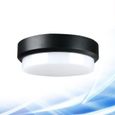 IY21363-Plafonnier d'extérieur LED Applique étanche à la poussière 100-265V 12W plafonnier 6500K Corridor (Noir et blanc,  PLAFONN-1