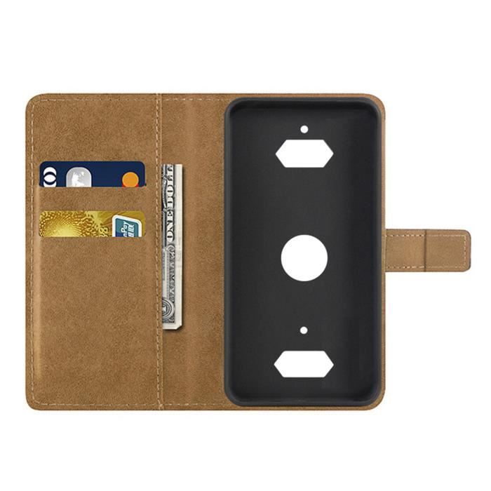 Étui Cuir Nokia 5.4 Avec Coque Transparente - Protection Anti-choc - Fermeture Magnétique Marron