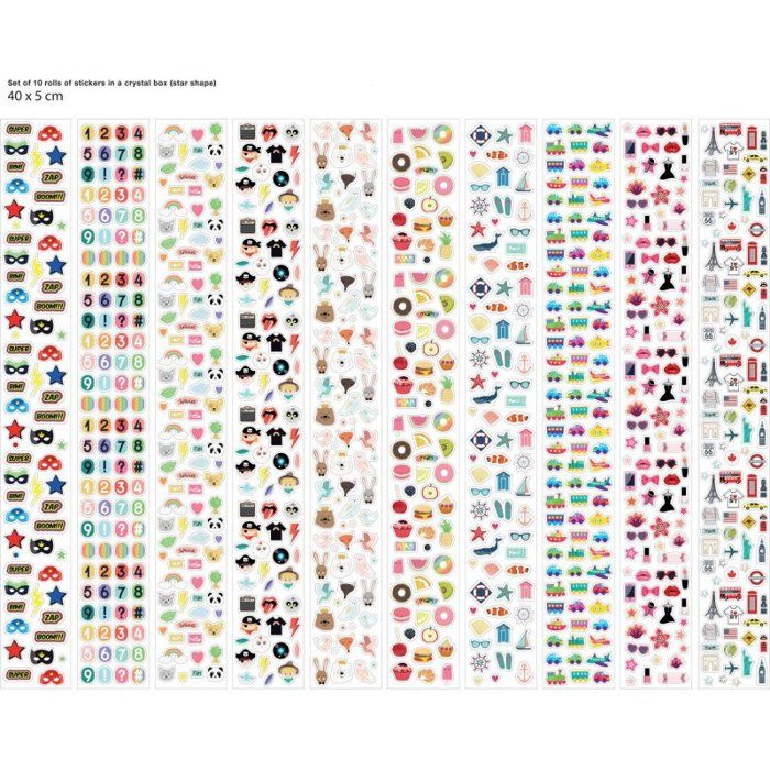 1500 Stickers Noël Enfants – Gommettes Autocollantes Étoiles Et Paillettes – Pour Fenêtre, Scrapbooking, Récompense à L'École