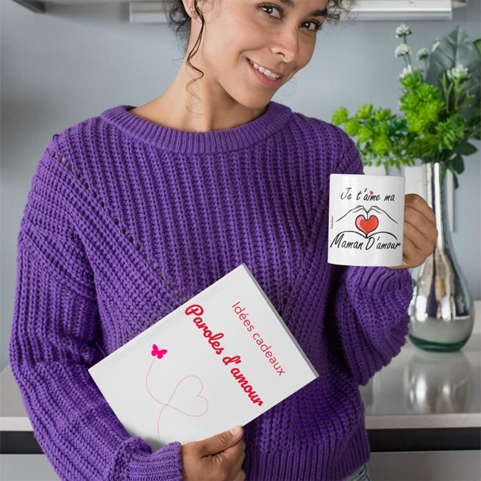 Cadeau fete des meres original Tasse Je t'aime Ma Maman d'amour Cadeau ...